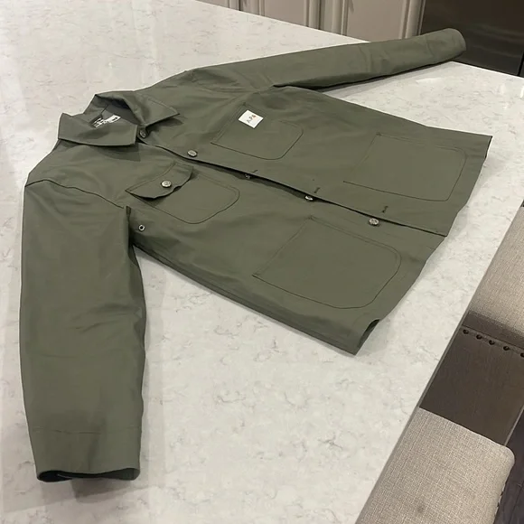 A.P.C. X Carhartt Wip collab on this field coat. Size XL. Olive green